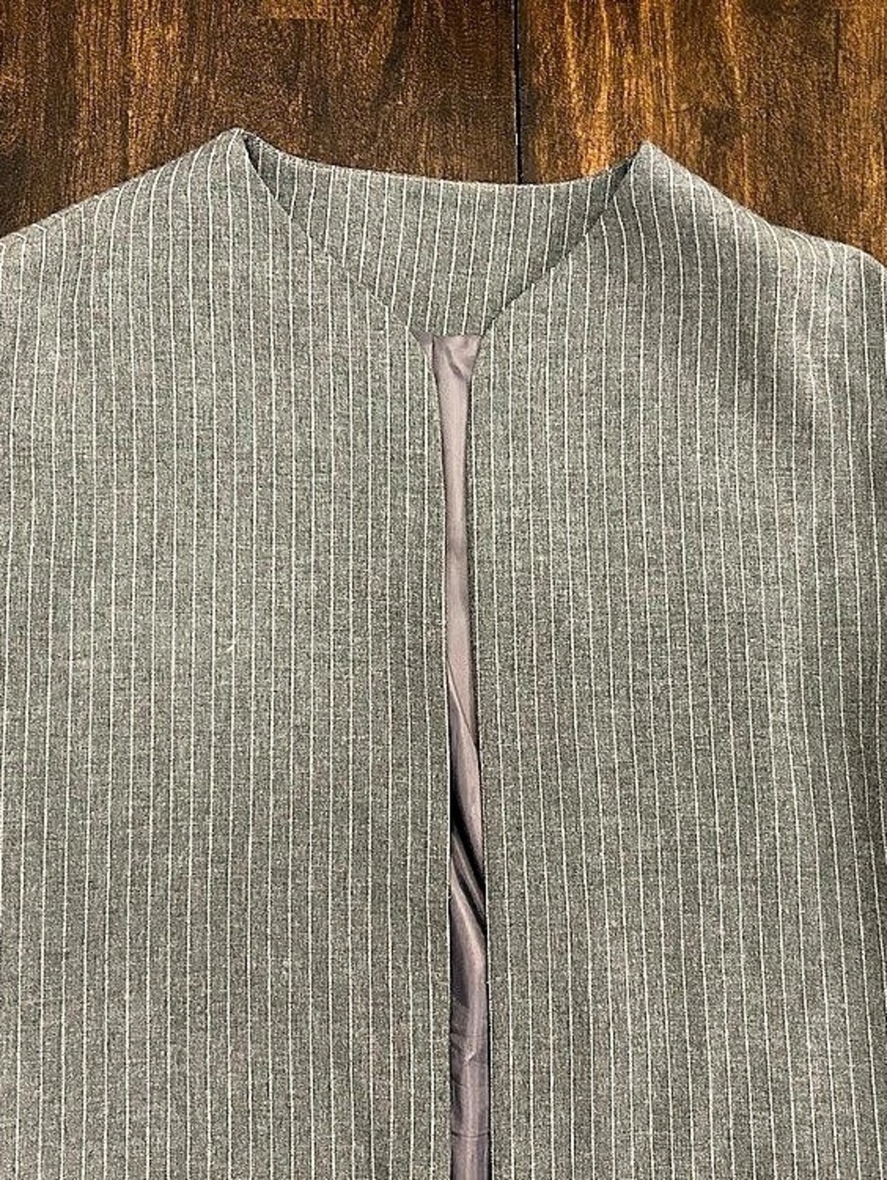 1970s Vintage Montgomery Ward Gray Pinstripe Jacket Size 18